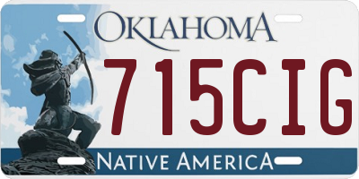 OK license plate 715CIG