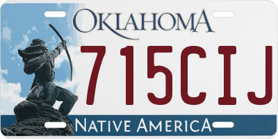 OK license plate 715CIJ
