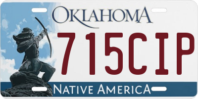 OK license plate 715CIP