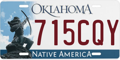 OK license plate 715CQY