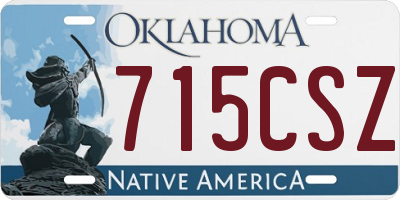 OK license plate 715CSZ
