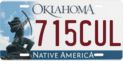 OK license plate 715CUL