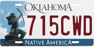 OK license plate 715CWD