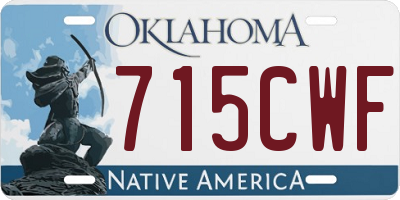 OK license plate 715CWF