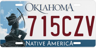 OK license plate 715CZV