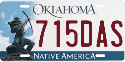OK license plate 715DAS