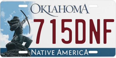 OK license plate 715DNF