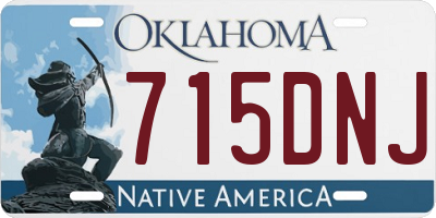 OK license plate 715DNJ