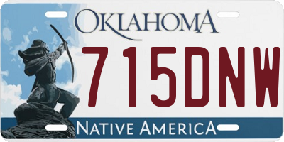 OK license plate 715DNW