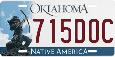 OK license plate 715DOC