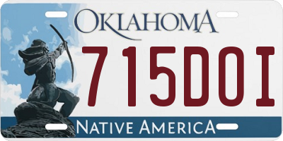 OK license plate 715DOI