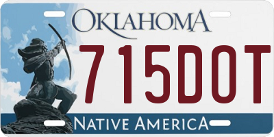OK license plate 715DOT