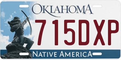 OK license plate 715DXP
