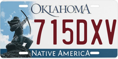 OK license plate 715DXV