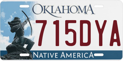 OK license plate 715DYA