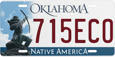 OK license plate 715ECO