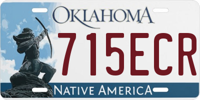 OK license plate 715ECR