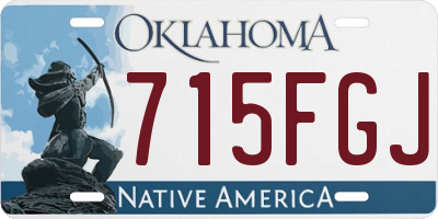 OK license plate 715FGJ
