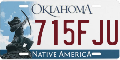 OK license plate 715FJU