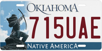 OK license plate 715UAE