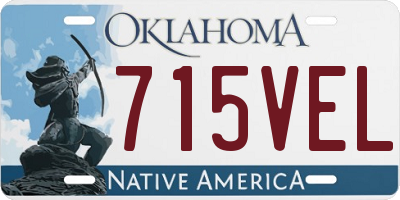OK license plate 715VEL
