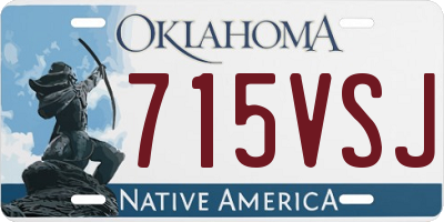 OK license plate 715VSJ