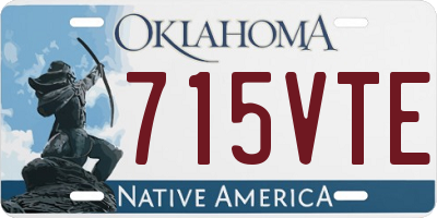 OK license plate 715VTE