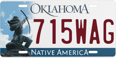 OK license plate 715WAG