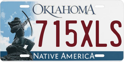 OK license plate 715XLS
