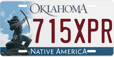 OK license plate 715XPR