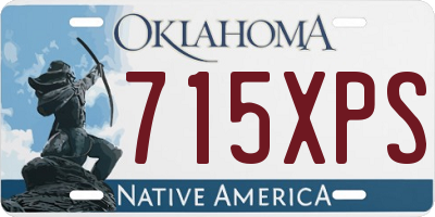 OK license plate 715XPS