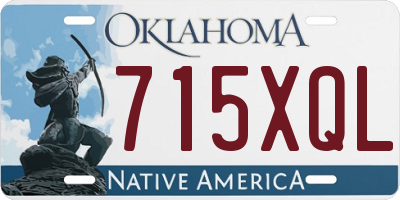 OK license plate 715XQL