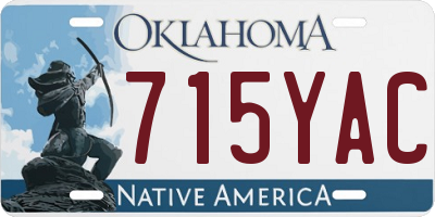 OK license plate 715YAC