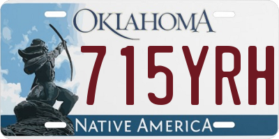 OK license plate 715YRH