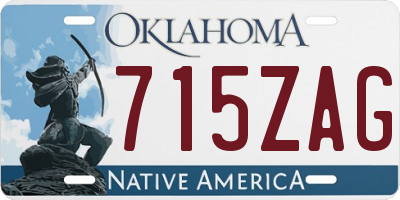 OK license plate 715ZAG