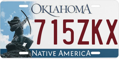 OK license plate 715ZKX