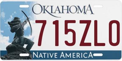 OK license plate 715ZLO