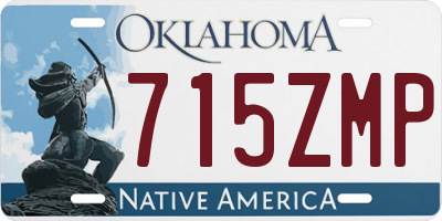 OK license plate 715ZMP