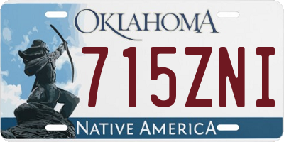 OK license plate 715ZNI