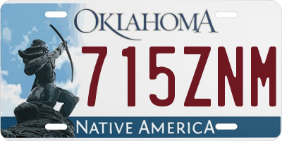 OK license plate 715ZNM