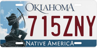 OK license plate 715ZNY