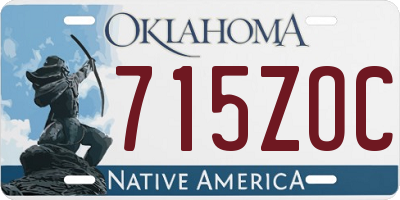 OK license plate 715ZOC