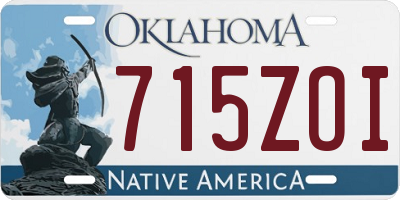 OK license plate 715ZOI