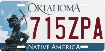 OK license plate 715ZPA