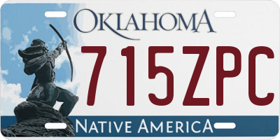 OK license plate 715ZPC