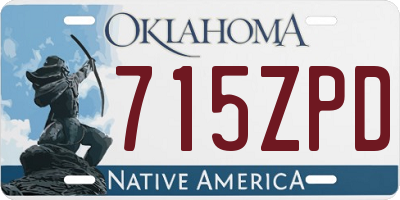 OK license plate 715ZPD