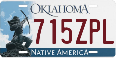 OK license plate 715ZPL