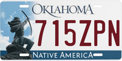 OK license plate 715ZPN