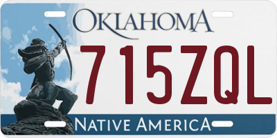 OK license plate 715ZQL