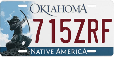 OK license plate 715ZRF